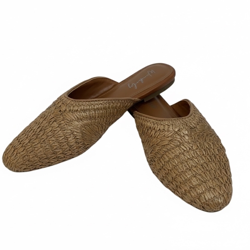 Wonderly Woven Brown Mules